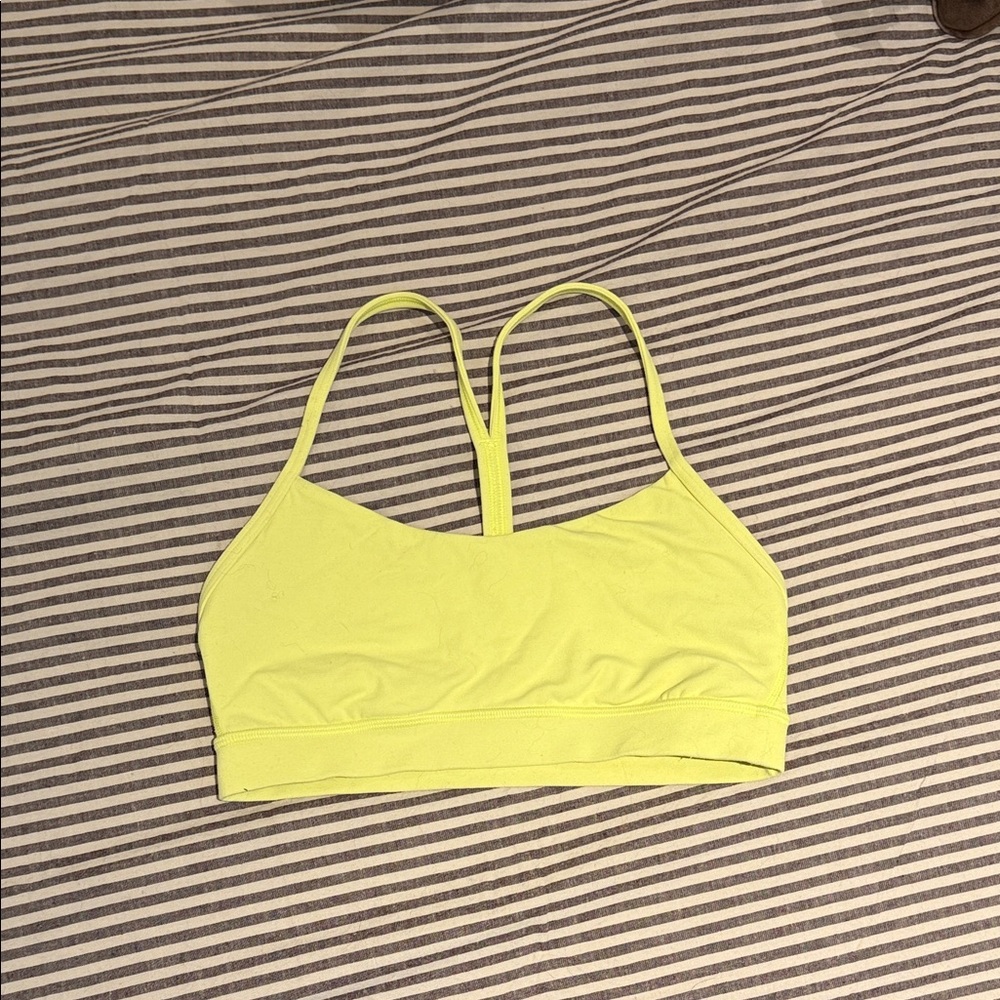 Lime Green Lulu y sports Bra